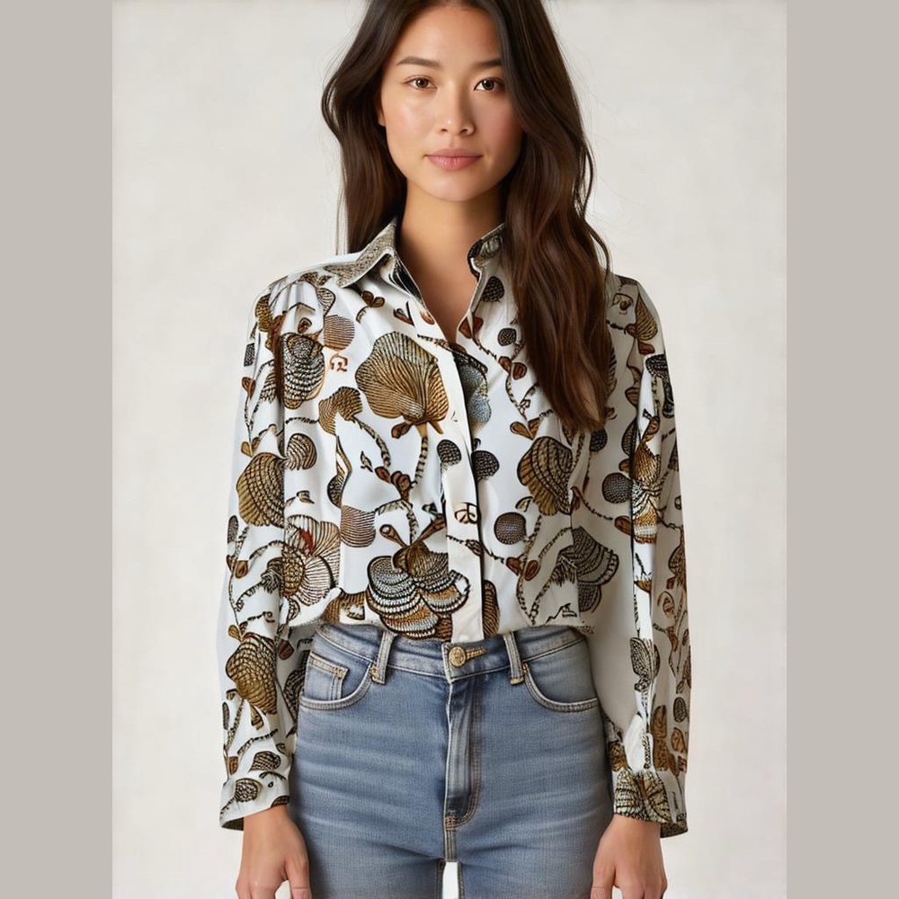 Vintage Gucci Seashell Button Down